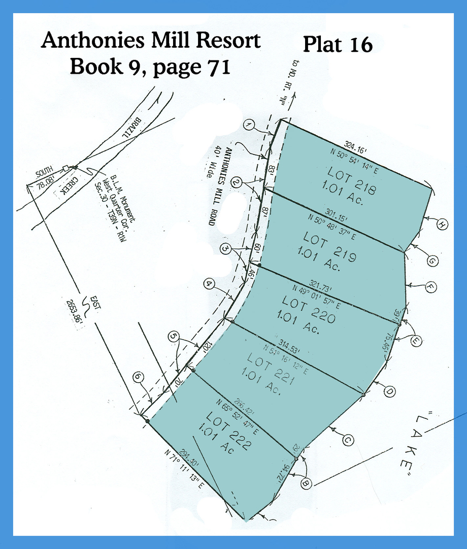 Anthonies Mill Resort Plats Anthonies Mill Home Owners Association