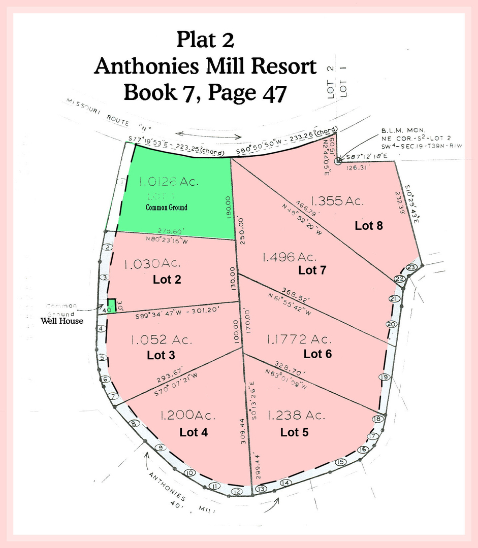Anthonies Mill Resort Plats Anthonies Mill Home Owners Association