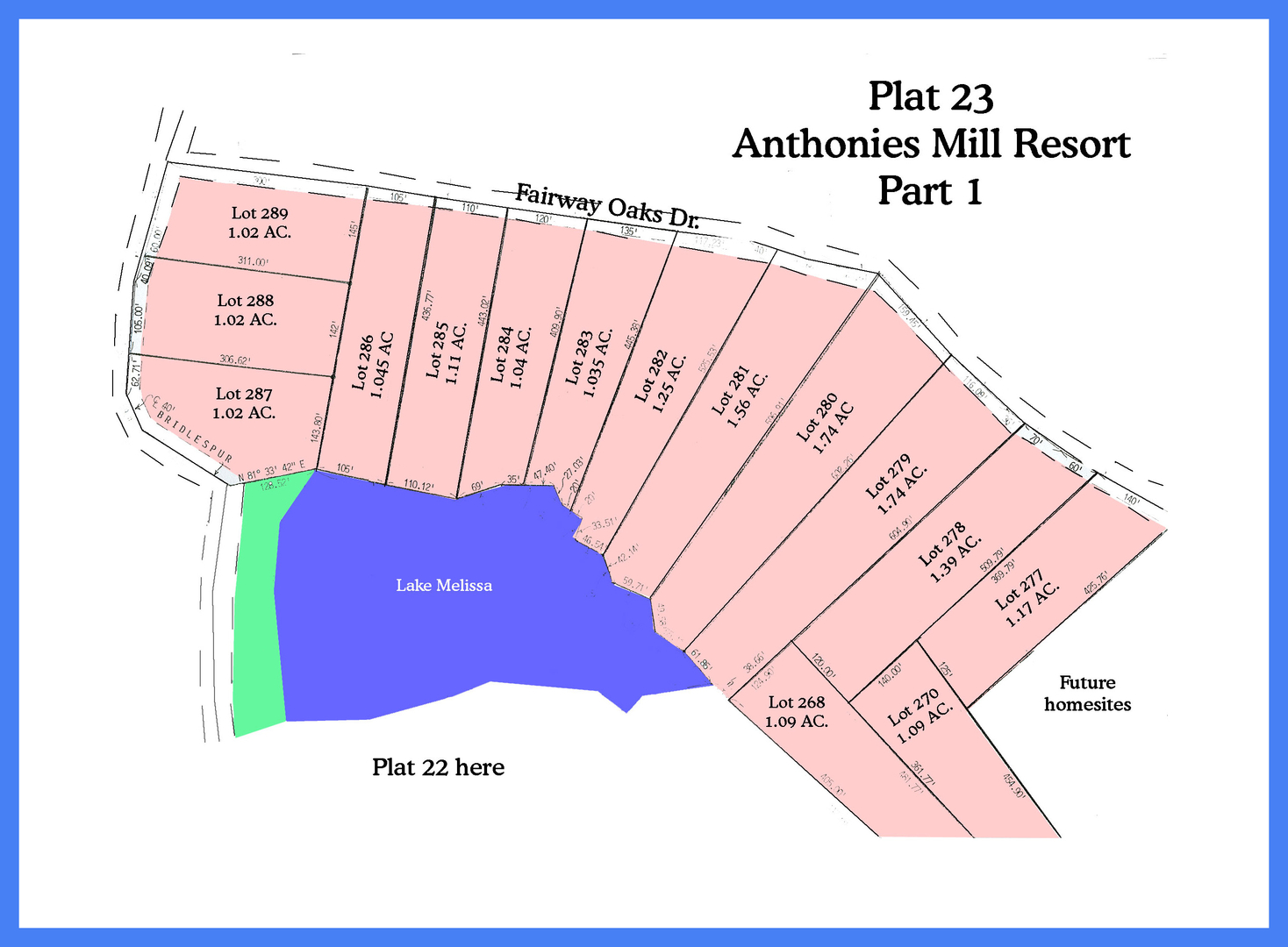 Anthonies Mill Resort Plats Anthonies Mill Home Owners Association