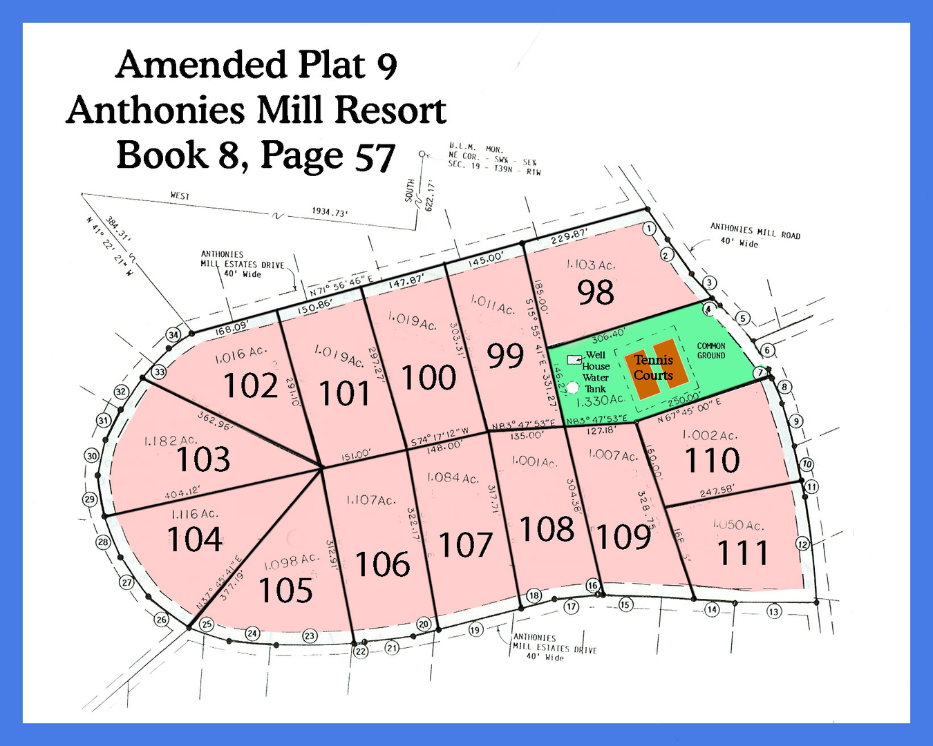 Anthonies Mill Resort Plats Anthonies Mill Home Owners Association